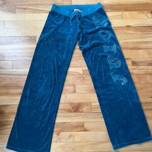 Juicy Couture Teal Velour Pants
